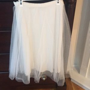 Cream tulle/mesh skirt
